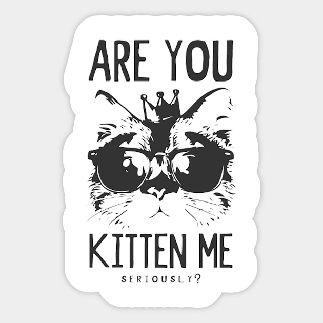 Are You Kitten me? Typography Sticker by KMK Art